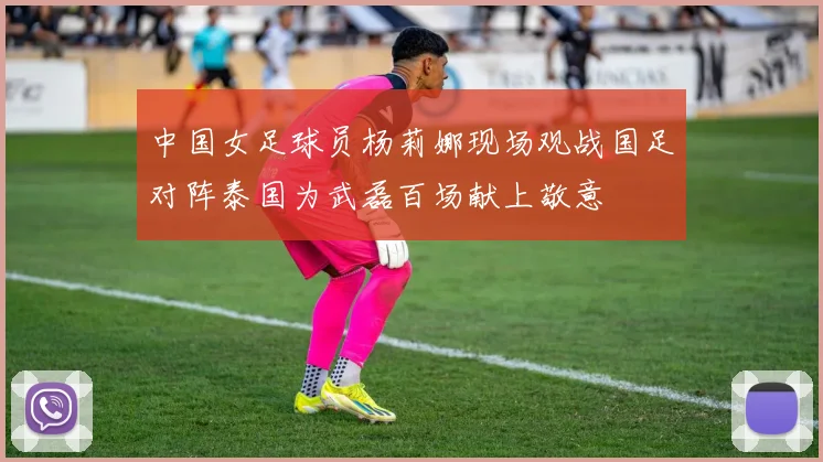 中国女足球员杨莉娜现场观战国足对阵泰国为武磊百场献上敬意